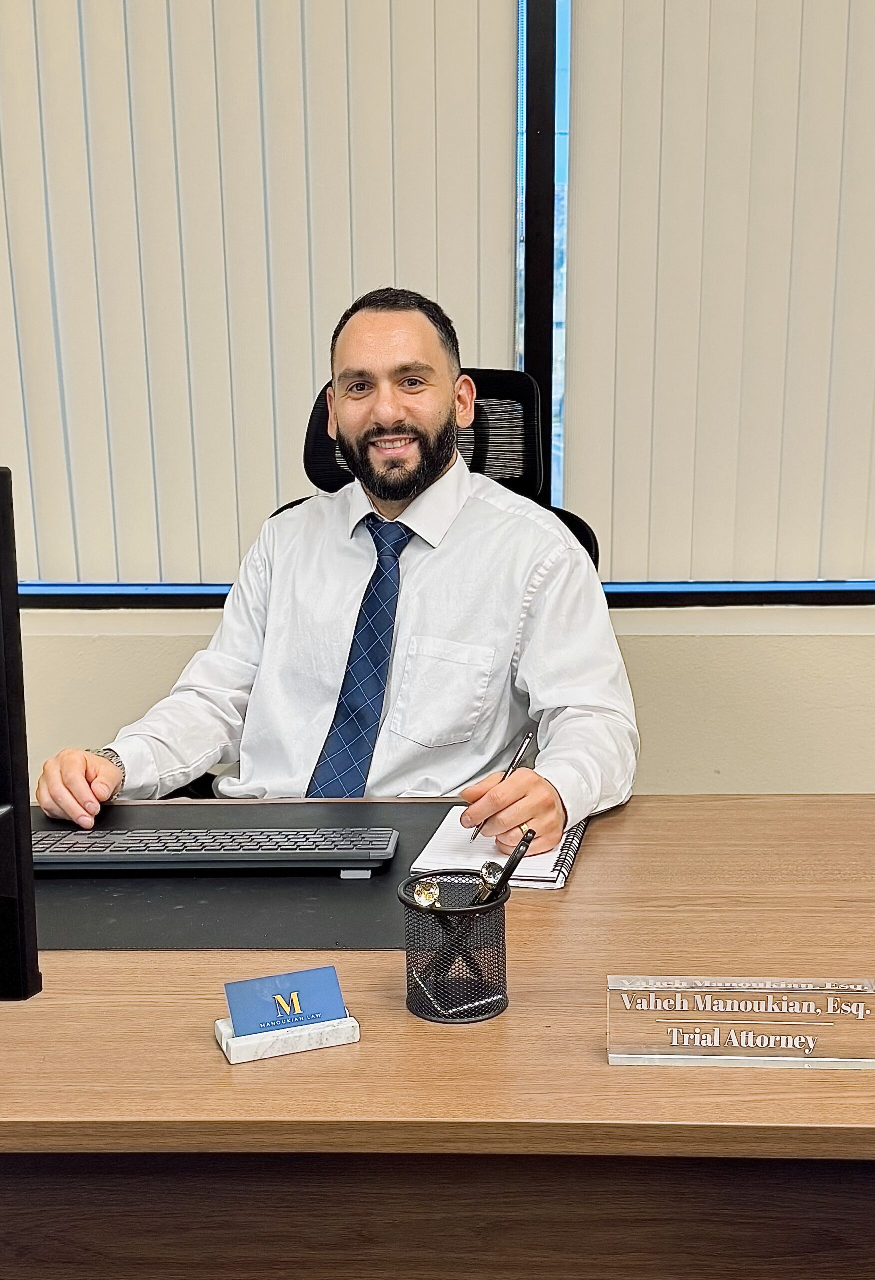 Vaheh Manoukian at his desk