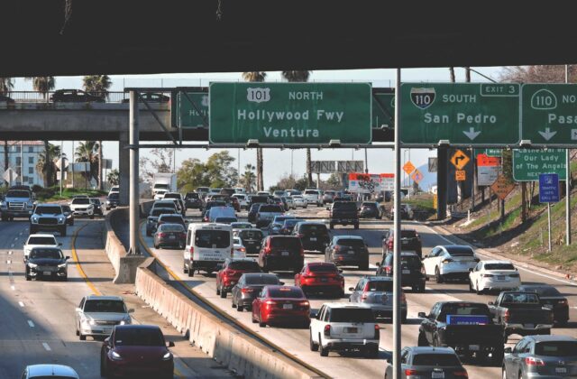 Traffic on a California highway