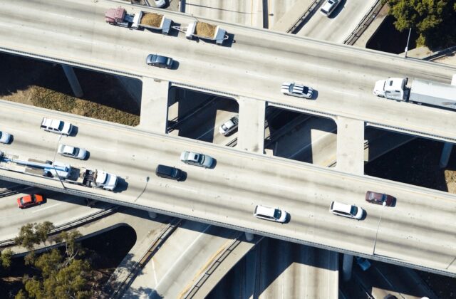 Cars on a California road in daytime